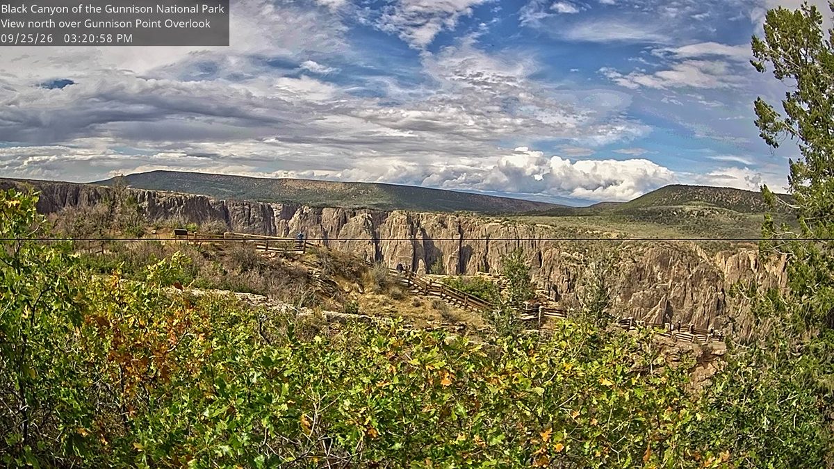 Today from the nps-blca-gunnison-point camera, inside Black Canyon of the Gunnison National Park