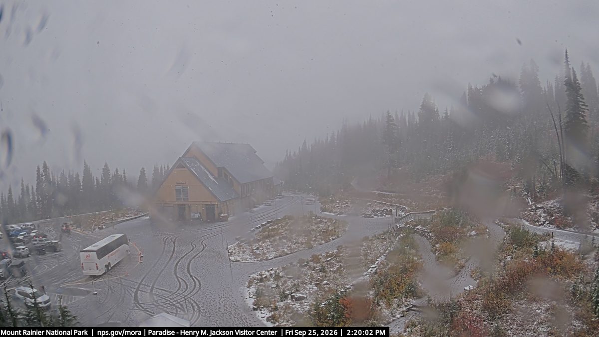 Today from the nps-mora-visitor-center camera, inside Mount Rainier National Park